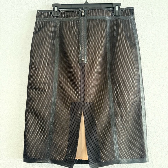 RED Valentino Leather Mid Skirt Size 10 NWT - Picture 3 of 8